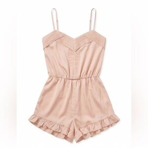 NWT May & July Flouncy Marilyn Blush Rose Cami Romper Vintage Style Small